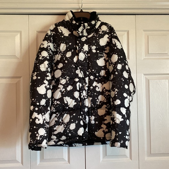 218. Topman Sno Mens Jacket Black Large - Picture 1 of 10